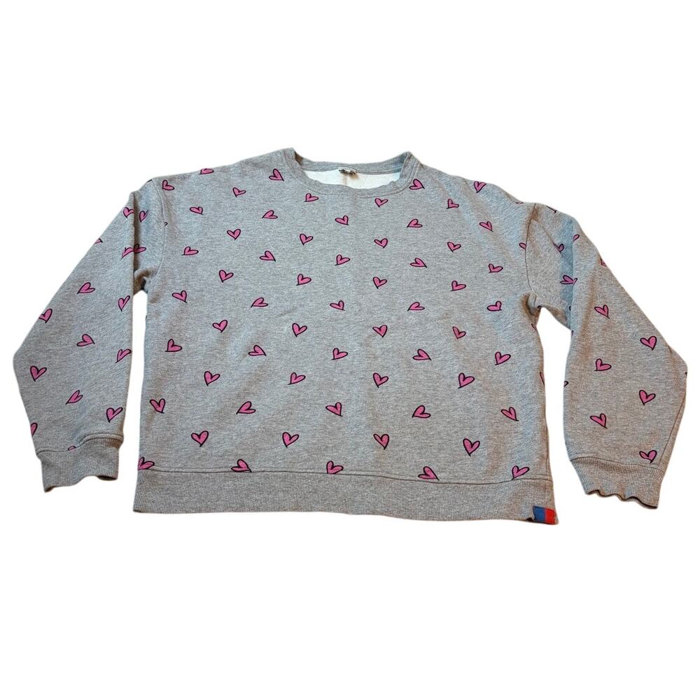 Kule Oversized All over Heart Sweatshirt Size XS